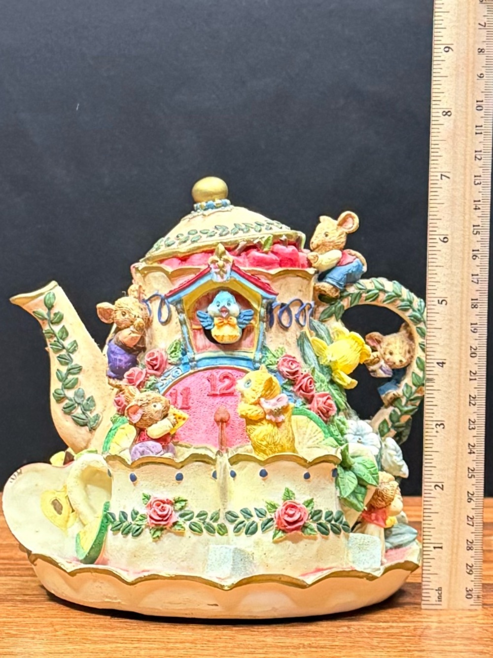Animated Mouse Teapot Music Box "Tea For Two" - Picture 16 of 16